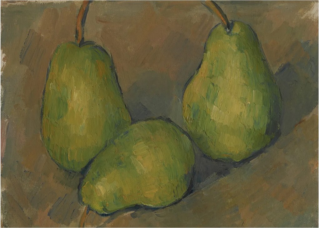 Obraz na szkle - Paul Cézanne, Three Pears, reprodukcje (70x50 cm)