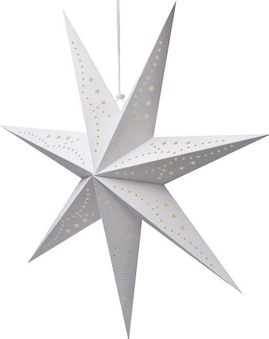 Świąteczna papierowa gwiazda siedmioramienna STARION 60 cm, biała