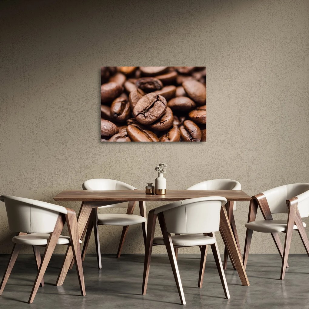 Obraz na szkle ziaren kawy (70x50 cm)