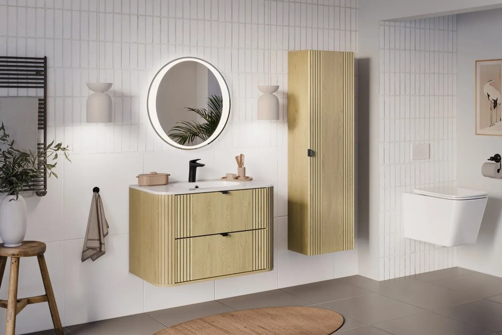 Szafka pod umywalkę OVALIA CREMONA 2S 80cm dąb cremona COMAD