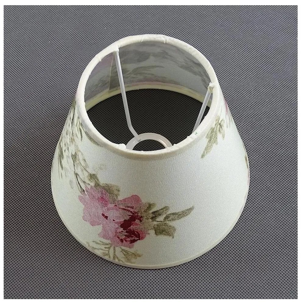 Klosz zamienny do lamp stołowych ROSA 13x17,5 cm kremowy/różowy