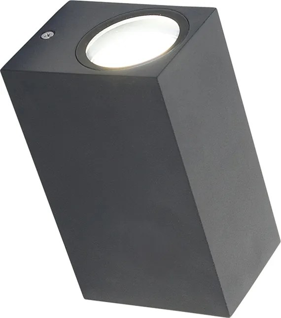 Inteligentna lampa ścienna ciemnoszara IP44 z 2 żarówkami WiFi GU10 - Baleno