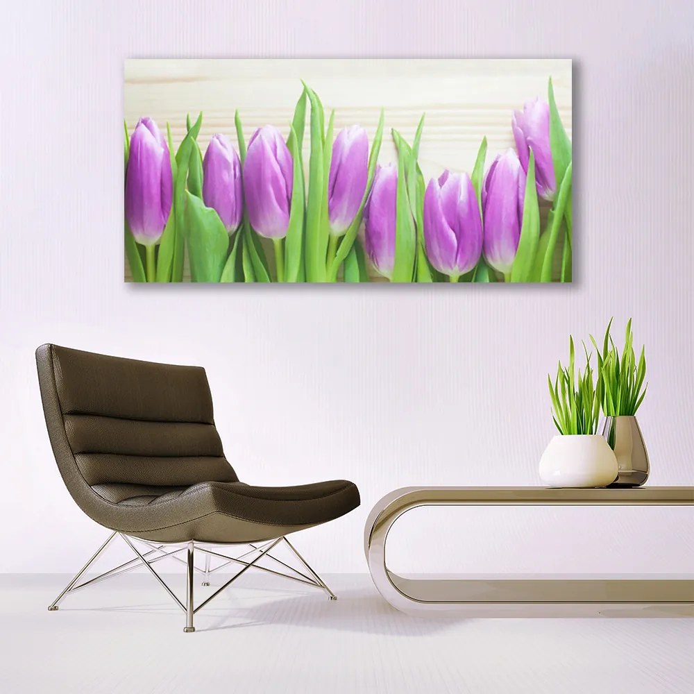 Obraz canvas na ścianę Elegancja Czerwonych Tulipanów