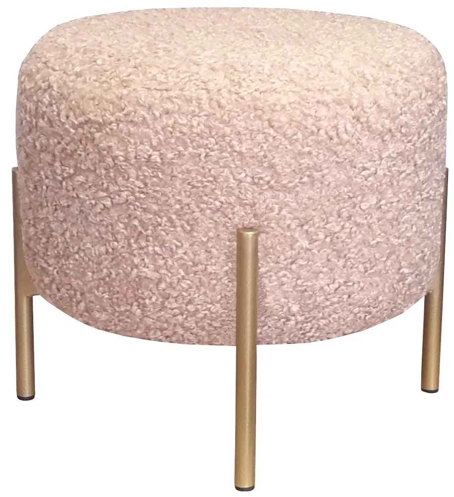 Pufa OLA LOFT ławka podnóżek metal złoty Rolf2