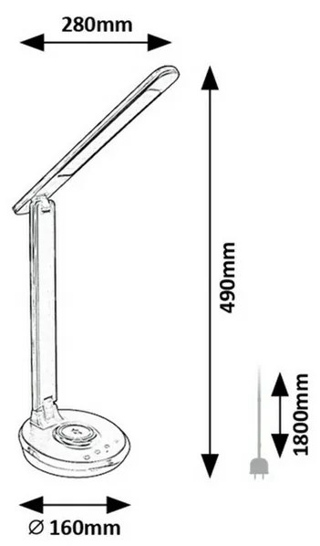 Rabalux 74226 smart lampa stołowa LED Jacey, czarny