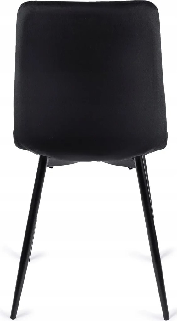 Zestaw Stół Kwadratowy Rozkładany MAX 80-160 cm Dąb Craft/Czarny i 6 Krzeseł PERU Czarnych Welurowych