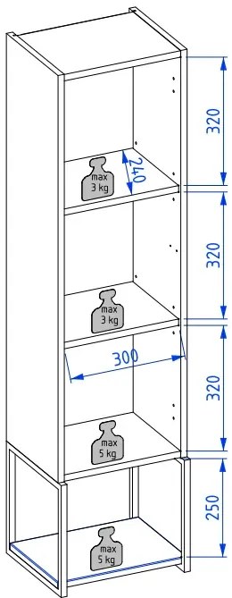 Szafka łazienkowa LOV 33 cm szaro-zielony półmat wysoka KROFAM