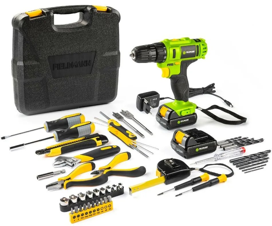 Fieldmann FDV 10205-51AR wiertarka akumulatorowa z narzędziami