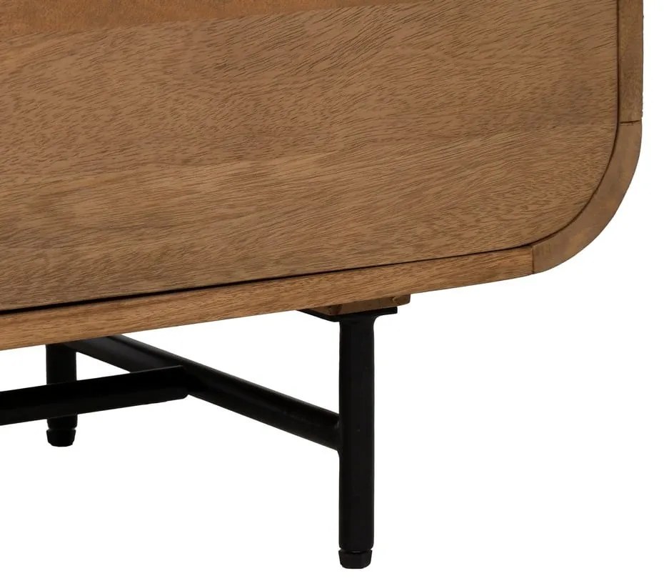 Brązowa szafka pod TV z litego drewna mango 160x55x40 cm Kaya – Ixia