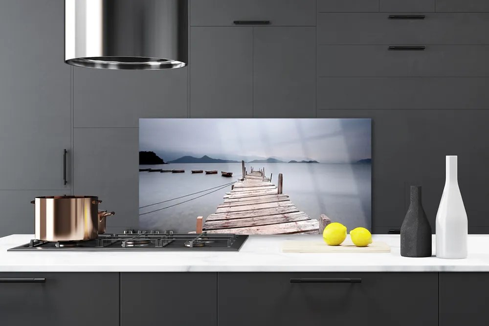 Szkło do Kuchni na Ścianę Stalowa Konstrukcja Nad Zatoką