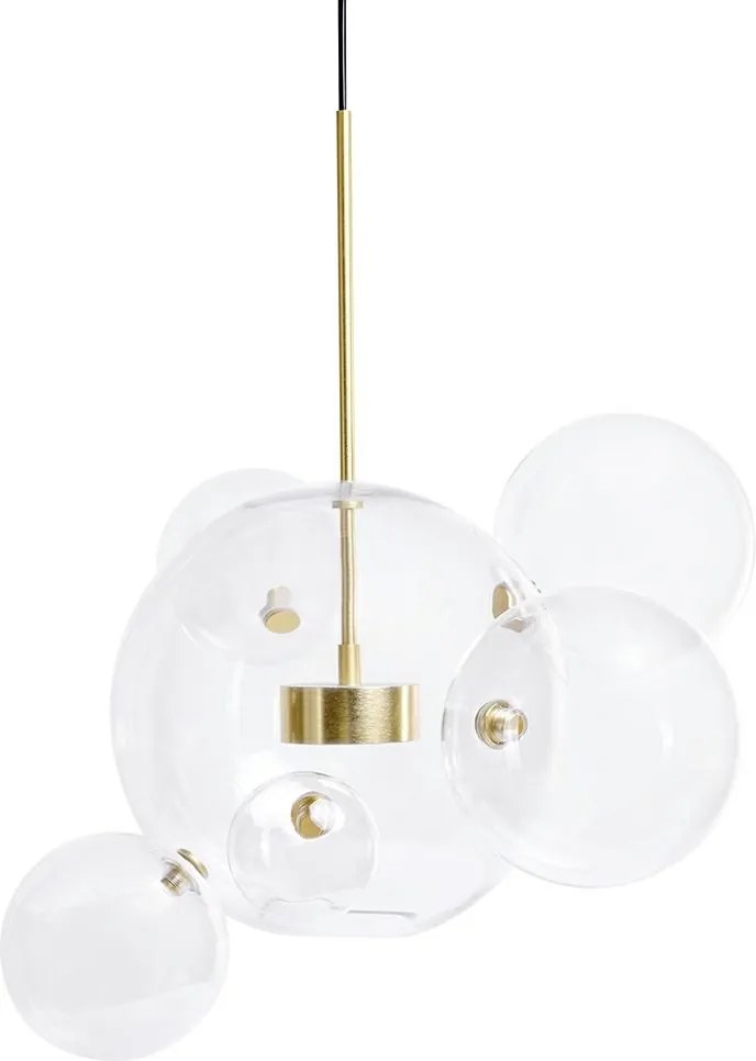 Lampa wisząca z okrągłymi kloszami Capri 6 złota