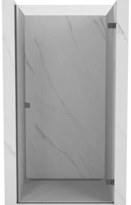 Mexen Lunar-B drzwi prysznicowe uchylne prawe 55 cm, transparent, gun gray szczotkowany - 832-055-000-66-00-P