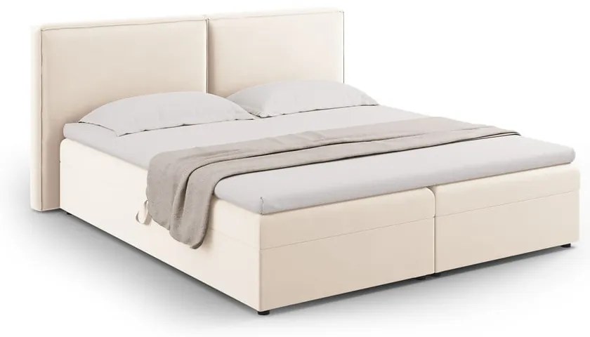 Kremowe łóżko boxspring ze schowkiem 160x200 cm Arendal – Cosmopolitan Design