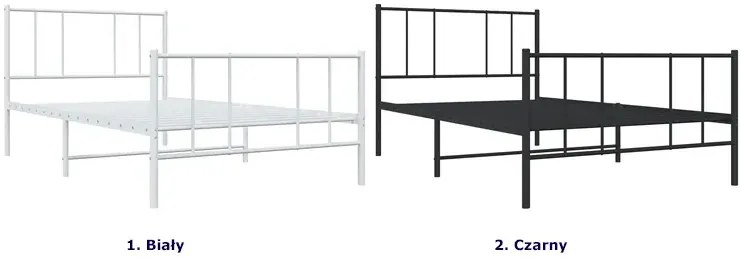 Czarne metalowe łóżko pojedyncze 80x200 cm - Privex