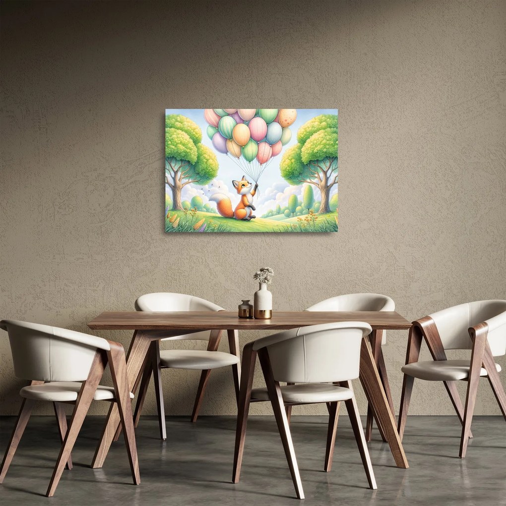Obraz na szkle – Szczęśliwy lis (70x50 cm)