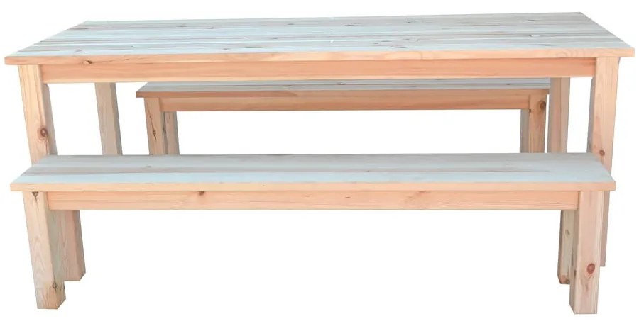 Zestaw mebli ogrodowych z drewna sosnowego dla 4 osób Classic – Rojaplast