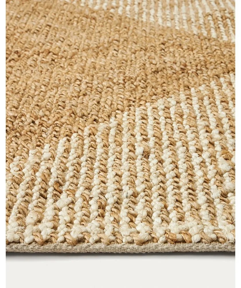 Beżowo-kremowy dywan z juty 160x230 cm Maelan – Kave Home