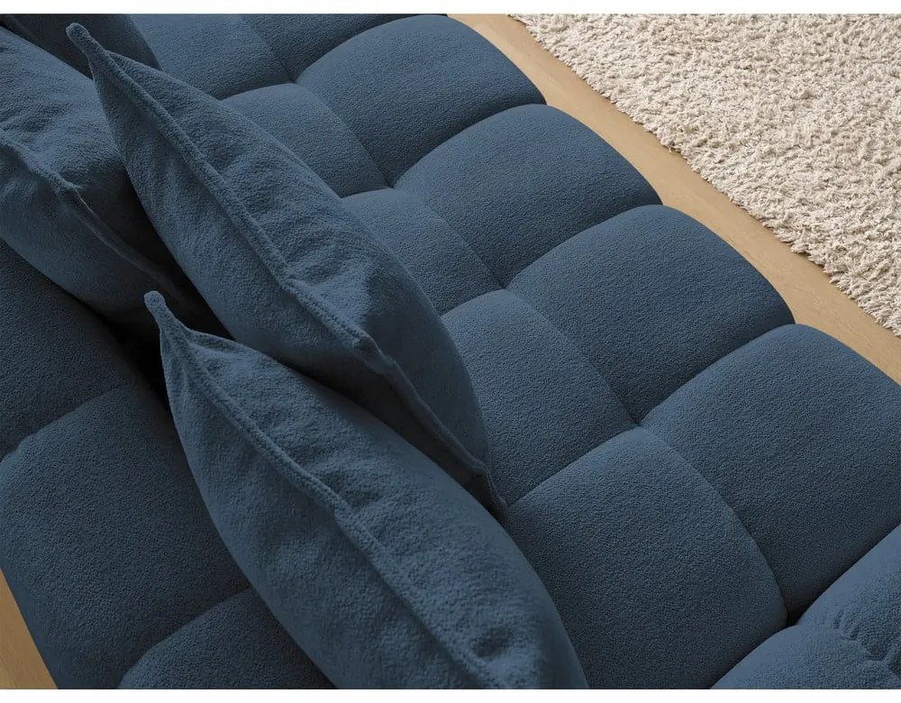 Ciemnoniebieska sofa z tkaniny szenilowej 278 cm Everest – Bobochic Paris
