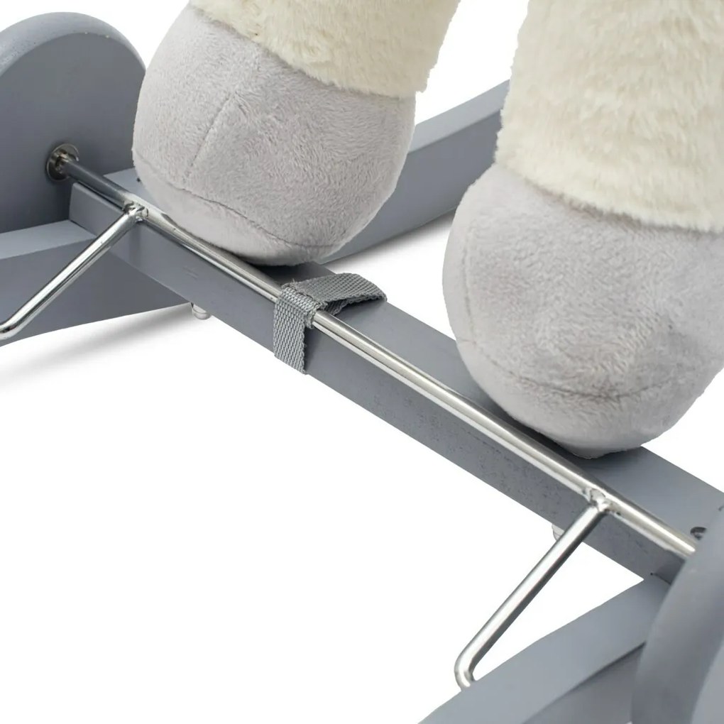 Baby Mix Huśtawka z melodiami i kółkami Unicorn biały, 64 x 35 x 60 cm