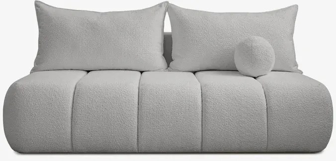 Sofa z Funkcją Spania SARIA Szara Boucle Nowoczesna