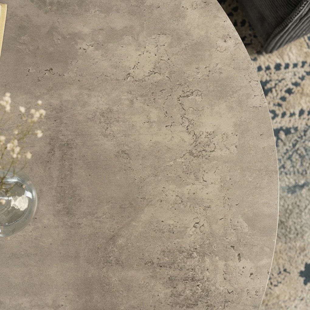 Zestaw Stolików Kawowych ROCKY MAX 60 cm/80 cm Szary Beton Nowoczesny Loft