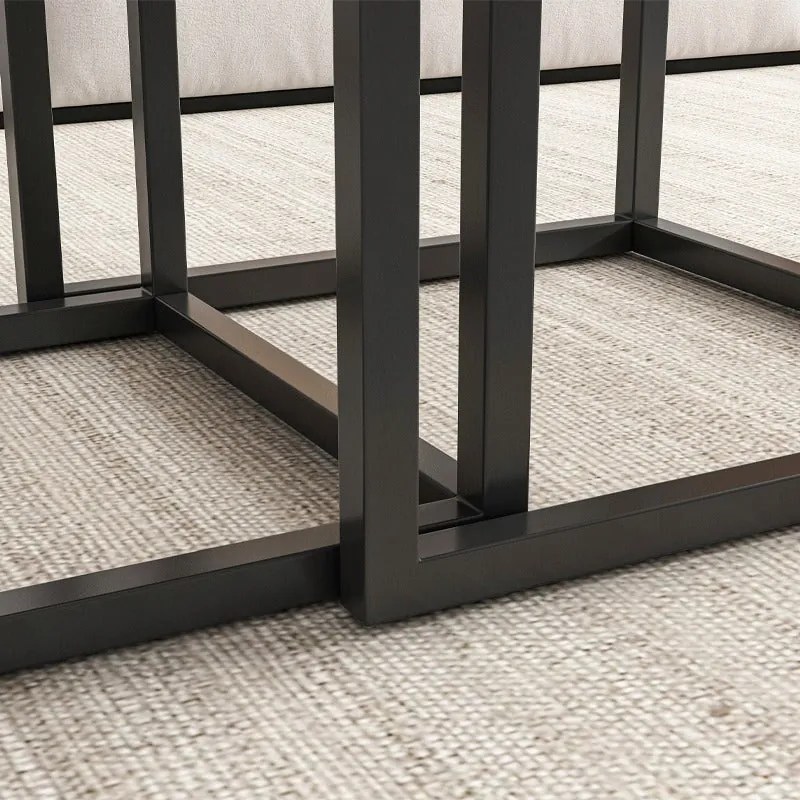 Zestaw stolików kawowych 2 w 1 – składane stoliki kwadratowe do salonu