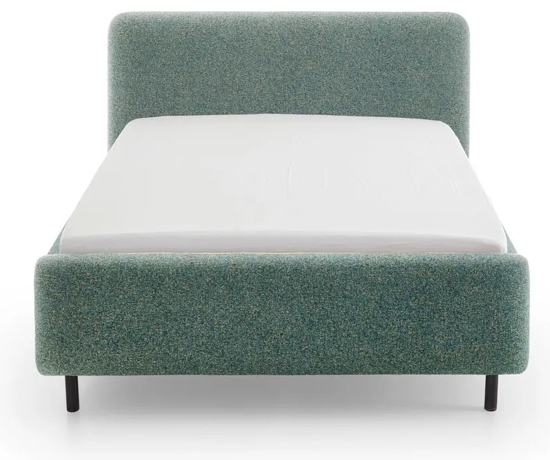 Ciemnozielone tapicerowane łóżko dwuosobowe ze schowkiem ze stelażem 180x200 cm Primo – Meise Möbel