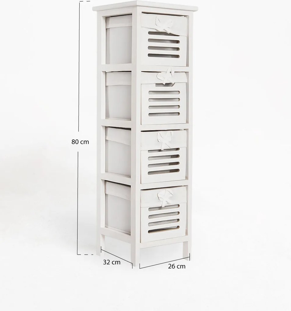 Komoda wska Kirota 4 szuflady