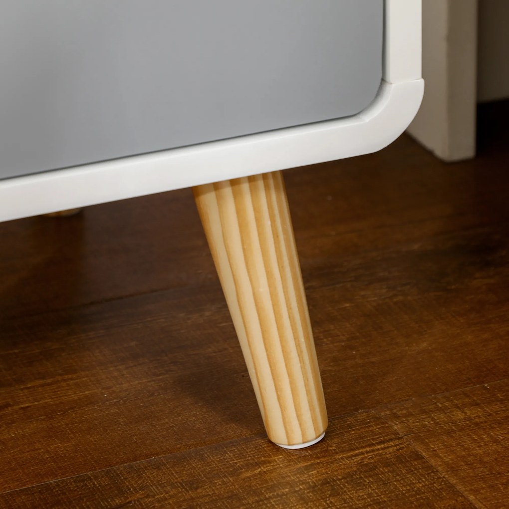 HOMCOM Komoda nocna z szufladą i otwartą półką, stolik nocny do sypialni i salonu, kolor biały, wymiary 40 x 38 x 58 cm