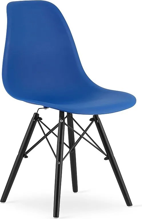 Krzesło Valora OSAKA, niebieskie, czarne, ergonomiczne, do salonu