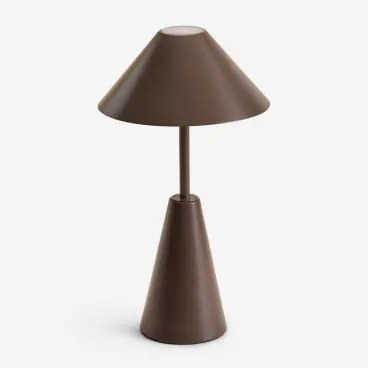 Bezprzewodowa Lampa Stołowa Led Na Zewnątrz Z Żelaza Alexis Chocolate - Sklum