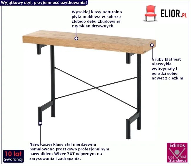 Konsola w kolorze dębu - Herla