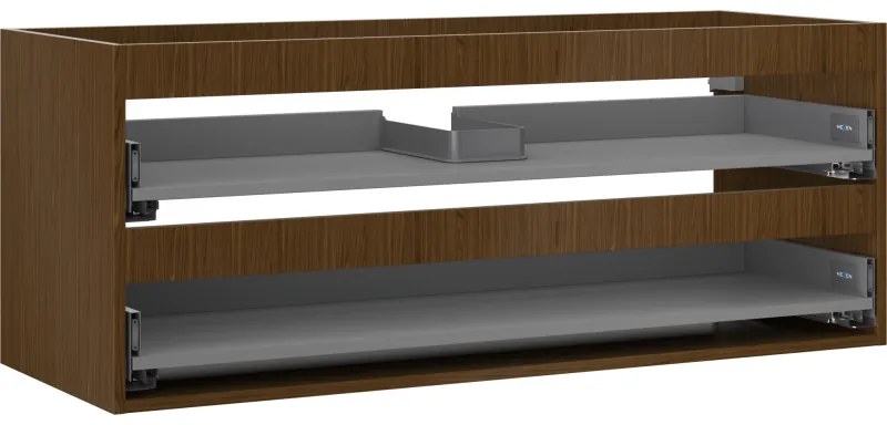 Mexen Box-A korpus szafki podumywalkowej 120 cm, 2 szuflady, orzech - 91AX0-1200-470-2-86