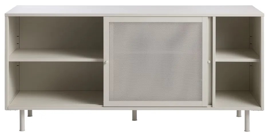 Szara metalowa komoda z drzwiami przesuwnymi 160x75x47 cm Veep – Unique Furniture