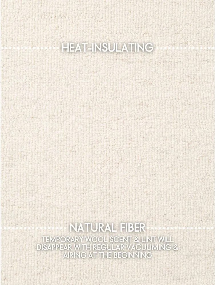 Kremowy wełniany okrągły dywan tkany ręcznie ø 160 cm Puristic Knots – Elle Decoration