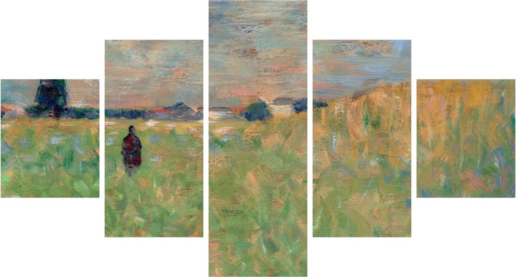 Obraz - Georges Seurat, A Summer Landscape, reprodukcje (125x70 cm)