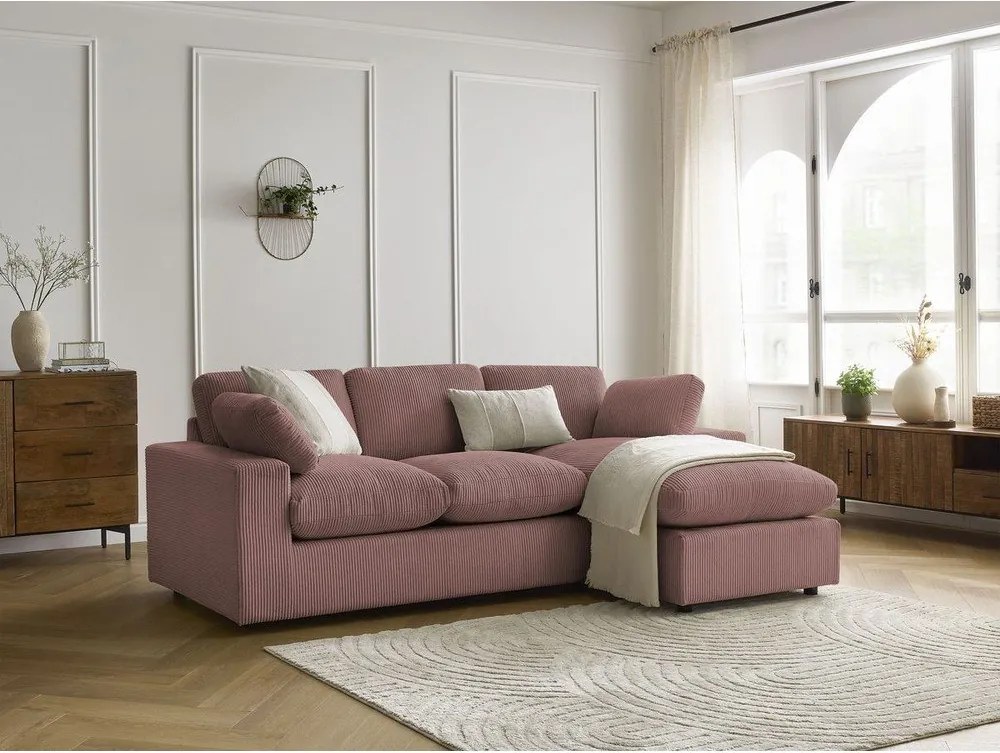 Różowy sztruksowy narożnik Belair – Bobochic Paris