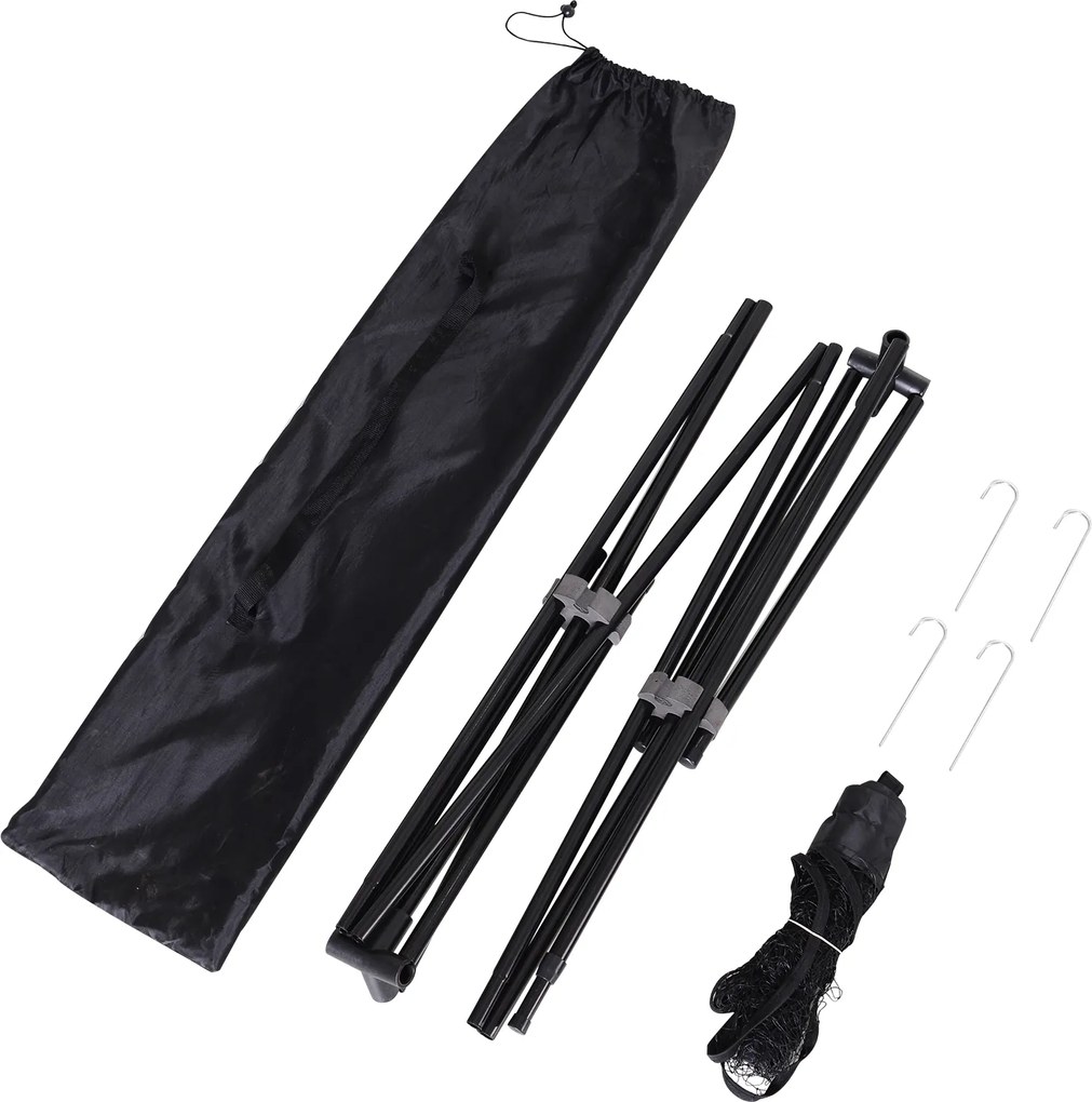 HOMCOM siatka do badmintona siatkówki tenisa przenośna 2 wysokości 94 158 cm torba PE 400x60 cm | Aosom PL