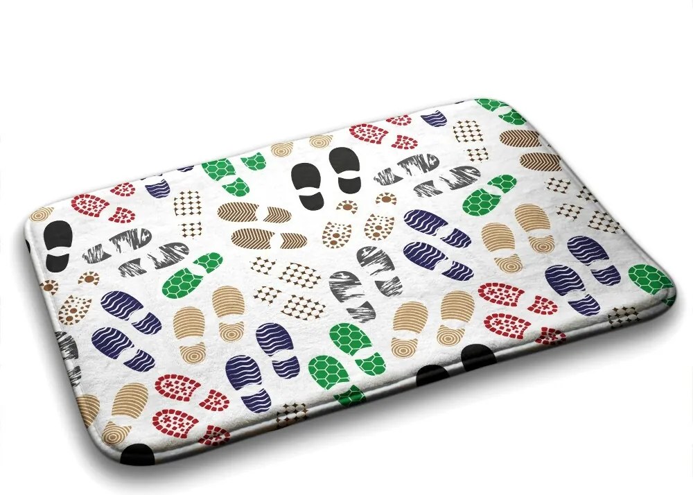 Dywanik łazienkowy antypoślizgowy Dywanik łazienkowy antypoślizgowy Ślady butów