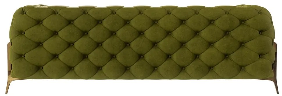 Zielona aksamitna sofa 225 cm Chelsea Bis – Ropez
