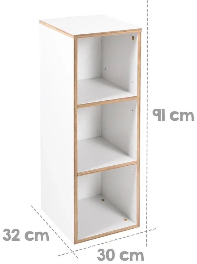 Biały regał dziecięcy 30x91 cm Finn – Roba