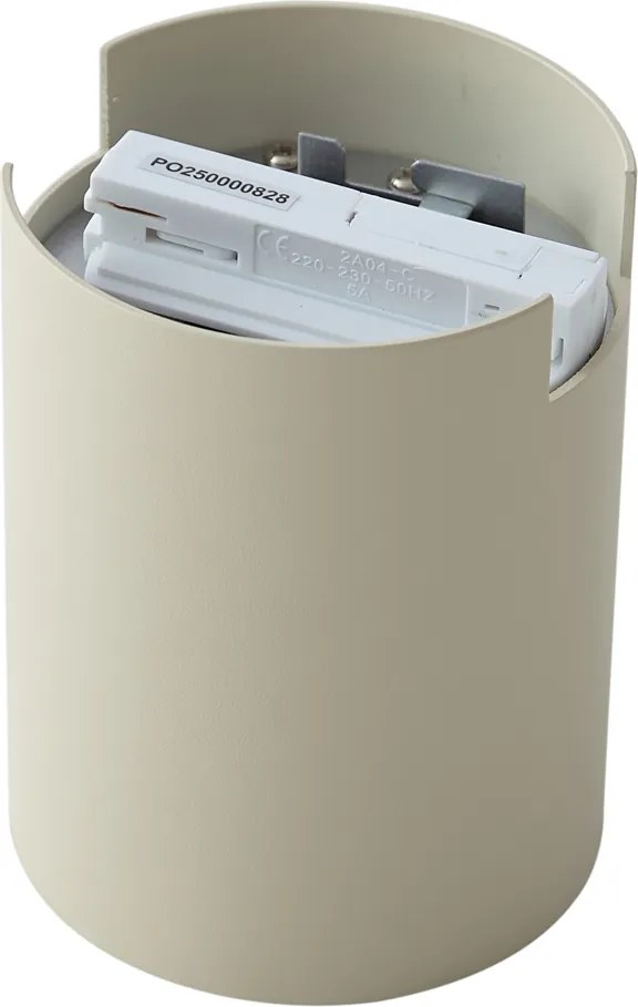 Nowoczesny reflektor w kolorze beżowym do systemu szynowego 1-fazowego - Iconic Rondoo Up