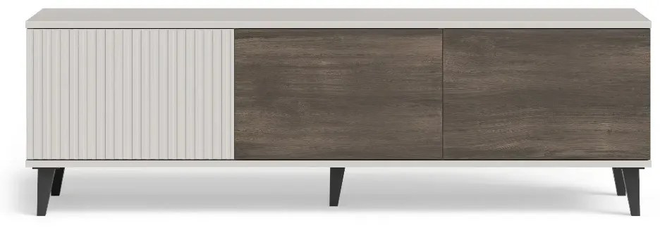 Szafka RTV RANDOM 2 150cm orzech/kaszmirowa HALMAR
