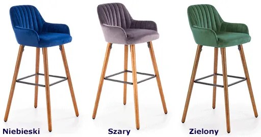 Szary tapicerowany hoker z oparciem L3-P27
