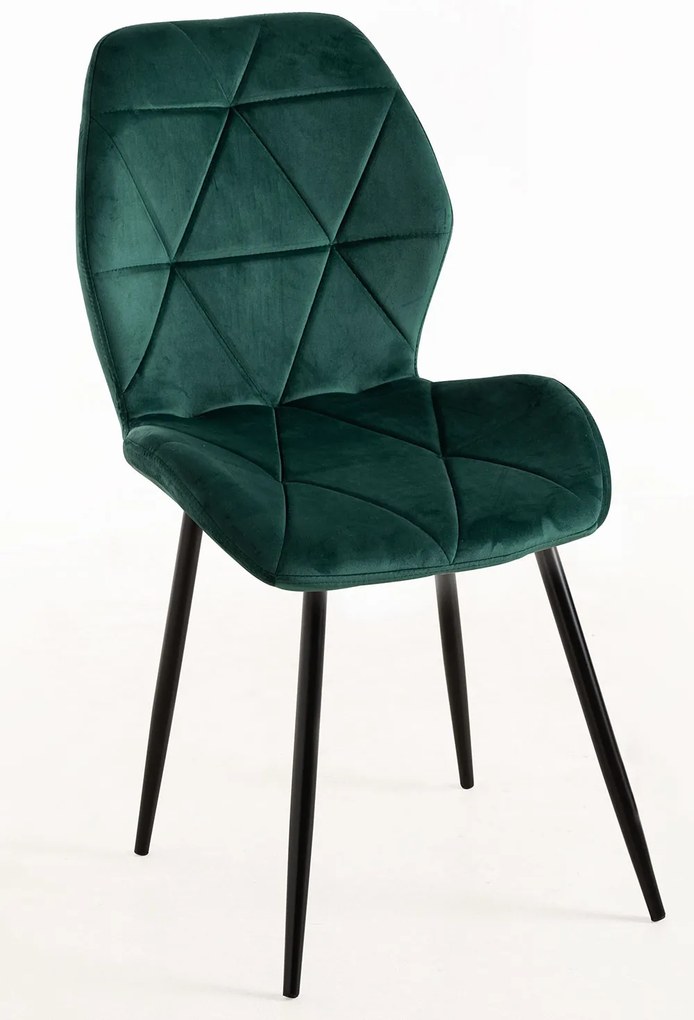 Krzeso Sesel Velvet z czarnymi nogami