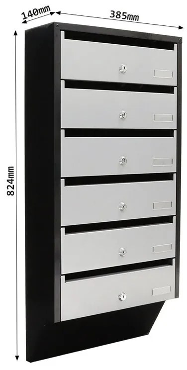 Modułowa skrzynka pocztowa na listy DEPOT 6