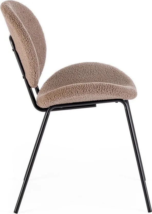 Beżowe tapicerowane krzesło Maddie – Yes Everyday