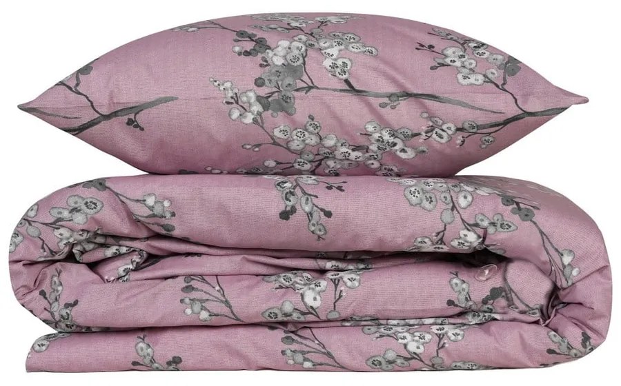 Różowa pościel dwuosobowa z bawełny renforcé 240x220 cm Chicory – Mijolnir