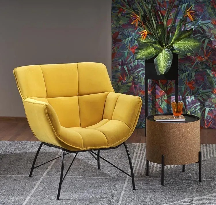 Zielony kubełkowy fotel wypoczynkowy P2-F12