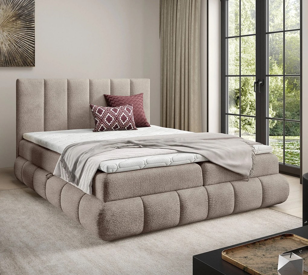 Szare nowoczesne łóżko pikowane 5 rozmiarów Z8-W06